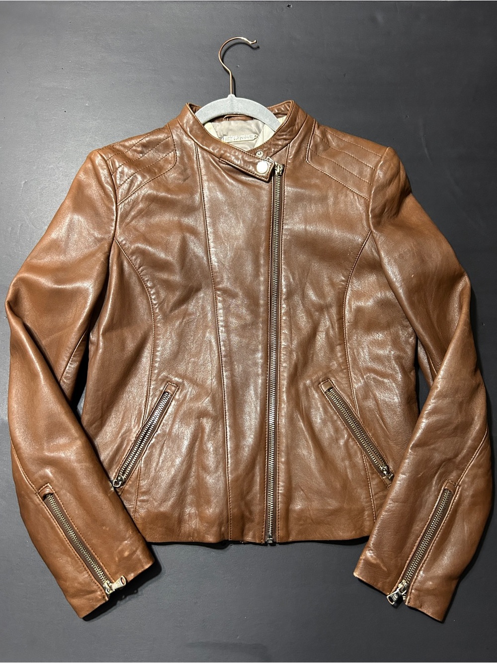 Massimo Dutti women’s Leather Biker
Jacket US M